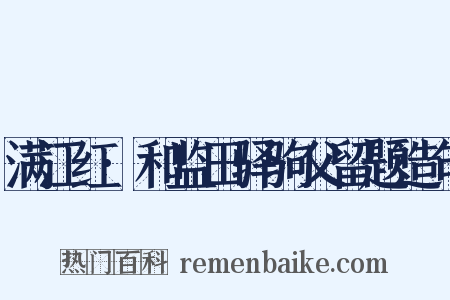 满江红·和监田驿驹父留题造句是什么意思的图片